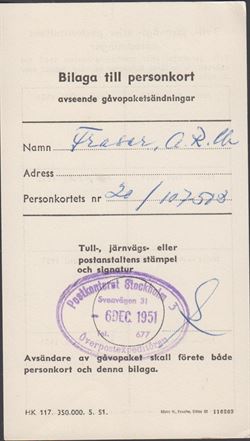 Sweden 1951