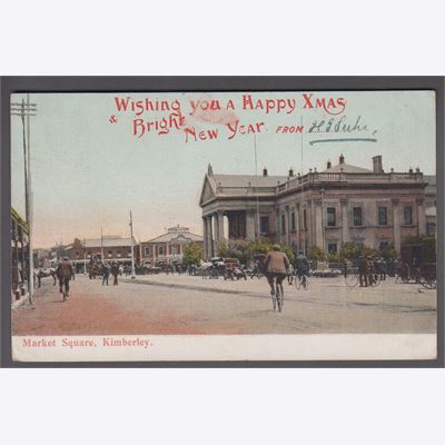skrot trække sig tilbage moderat 1907 CAPE OF GOOD HOPE POST CARD Market Square Kimberley to